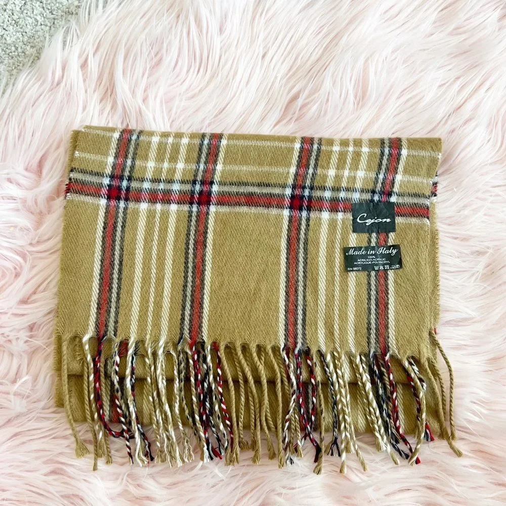 Cejon 100% acrylic fringe scarf